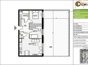 Mieszkanie z wewnętrznym ogródkiem o pow. 67,75 m2