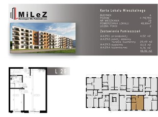 Mieszkanie 2 pokoje o pow. 48,90 m2