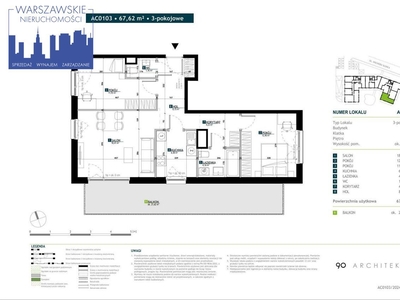 3 pokoje +Duży Balkon 21m2, Nowa Inwestycja