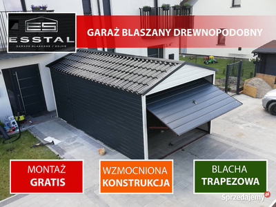 Ładny Garaż Blaszany 3x6 Dach Blachodachówka -Garaże Blaszane - ESSTAL