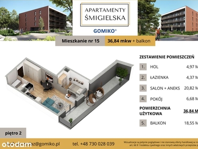 Apartamenty Śmigielska | apartament 15