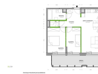 Mieszkanie 48 m², 1 Piętro, Co Miejskie