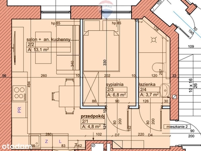 2-pokojowe mieszkanie z nową kuchnią