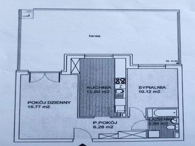 Mieszkanie na sprzedaż 2 pokoje Wrocław Krzyki, 49,76 m2, parter