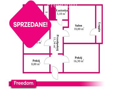 Mieszkanie na sprzedaż 76,00 m², piętro 3, oferta nr 22012/3685/OMS