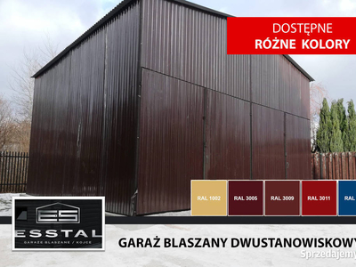 131 Duży Garaż Blaszany 6x5 |wysokie ściany boczne | - Wiaty Hale - ESSTAL