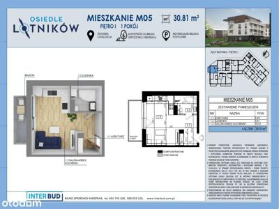 Os. Lotników, pow. 30,81 m2, 1 pokój z aneksem