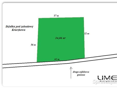 Kraczkowa - 34,06 ar - działka pod zabudowę