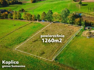 Działka 1260m2, Kaplica, gm. Somonino