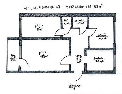 Mieszkanie M4 Łódź Górna ul. Podgórna 47