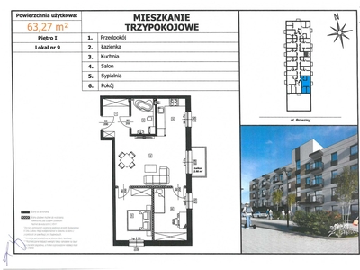 Nowe mieszkanie 63,27 m2 /duży taras/osiedle Brzeziny/ Czechowice-Dz