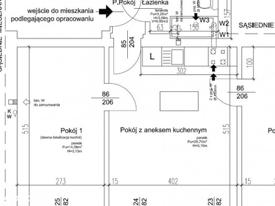 3 pokoje z aneksem Szczecin W. Polskiego Centrum