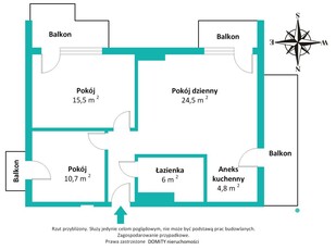 3 pok., 2009 r., 4 balkony, obok parku, garaż