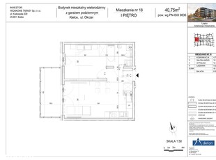 Mieszkanie w Centrum Kielc| 40,75 m2 |2 Pokoje| 1P