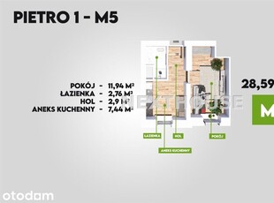 Mieszkanie, 38,76 m², Lubin