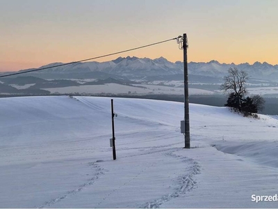 Działka w Gorcach z panoramą na Tatry.