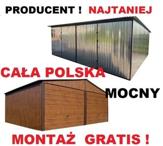 Garaż blaszany 6x5 GARAŻE 6x6 8x5 MOCNE! cała POLSKA szybki termin!