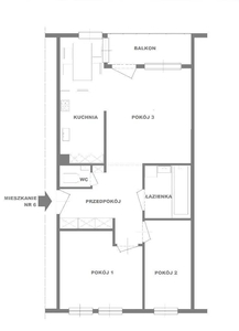 Przestronne mieszkanie 3-pokojowe, 70 m2 - KRZYKI, Poranna