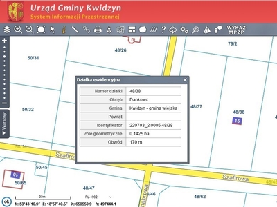 Sprzedam działkę budowlaną ul. Szafirowa 15 / Dankowo / pow. 14 arów