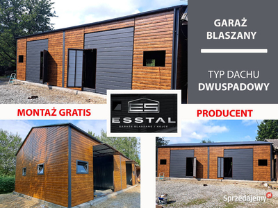 FD63 Garaż Blaszany Drewnopodobny - Garaże Blaszane - Wiaty - Hale - ESSTAL