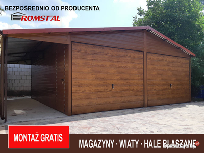 Garaż Blaszany DREWNOPODOBNY 9x6 - Garaże Blaszane - Romstal A6v2