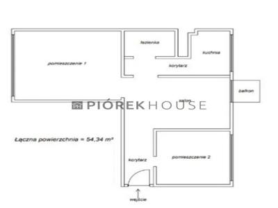 Mieszkanie na sprzedaż 3 pokoje Warszawa Wola, 54,34 m2, 1 piętro