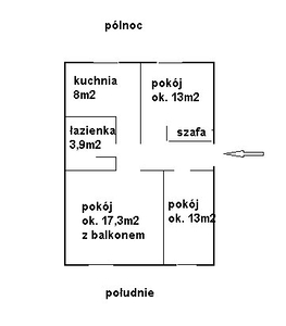 Mieszkanie trzypokojowe na wynajem