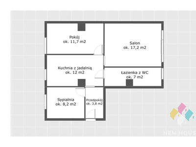 3 pokoje, pow. 59,9 m2, winda, ul. Dworcowa