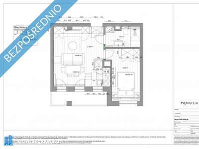 Mieszkanie nr 7: 2 pokojowe 36,40m2, 1 piętro (miejsce postojowe w garażu podziemnym)