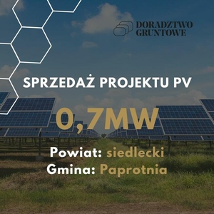 Na sprzedaż projekt farmy fotowoltaicznej 0,7MW