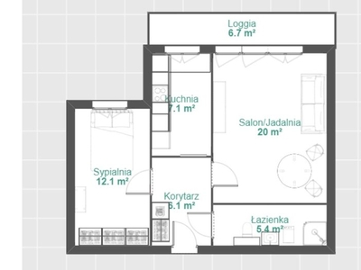 Mieszkanie na sprzedaż 52,00 m², piętro 1, oferta nr 827377