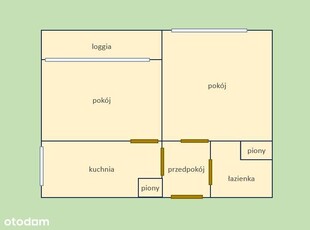 2pok./ osobna kuchnia/ Nowy Dwór/pełna własność KW