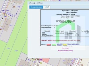 Działka budowlana Rudna Wielka gm. Świlcza