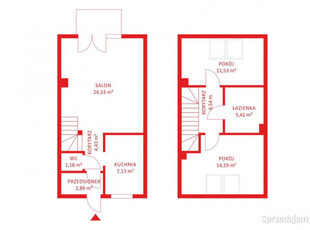 Dom szeregowy 75.63m2 Banino