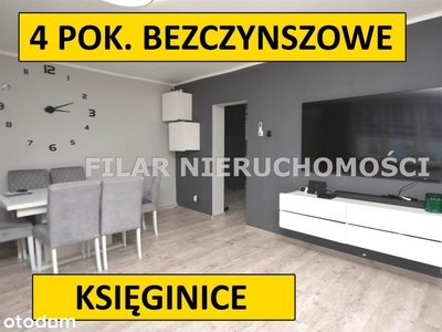 4 pokoje bezczynszowe - Księginice