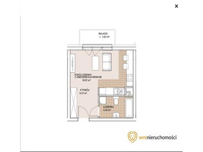 Mieszkanie na sprzedaż 30,61 m², piętro 3, oferta nr 294033