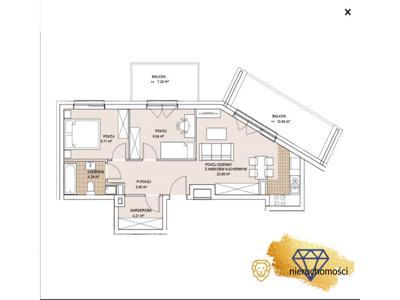 Mieszkanie na sprzedaż 57,61 m², piętro 1, oferta nr 997516