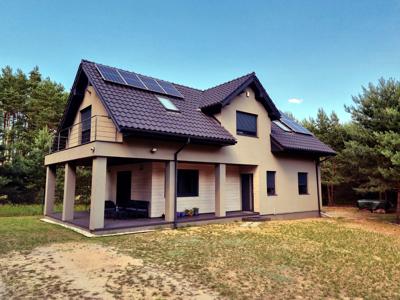 Dom w otoczeniu lasu, 4 pokoje, 119m2, działka 1042m2, fotowoltaika, Leśnica