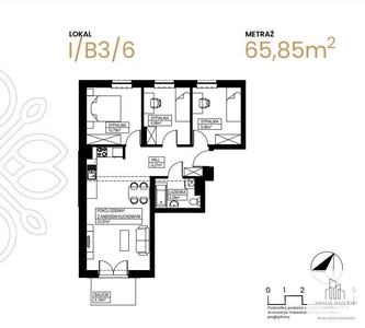 2-pokojowe mieszkanie 41m2 + loggia