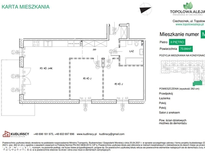 Mieszkanie z balkonem w Ciechocinku (M45)