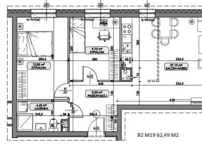 ostatnie ok.60m2 deweloperskie