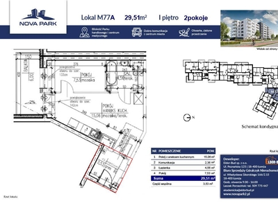 Funkcjonalne nowe mieszkanie M-77A