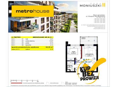 Mieszkanie na sprzedaż 32,35 m², piętro 4, oferta nr FUCU829