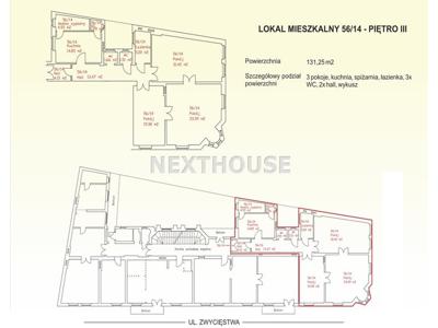 Mieszkanie na sprzedaż 131,25 m², piętro 3, oferta nr NXH-MS-3175