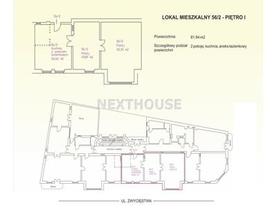 Mieszkanie na sprzedaż 81,94 m², piętro 1, oferta nr NXH-MS-3176