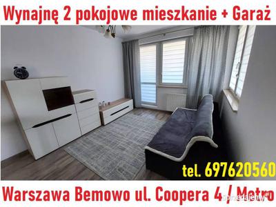 Wynajmę mieszkanie 2 pokojowe Garaż Warszawa Bemowo Metro
