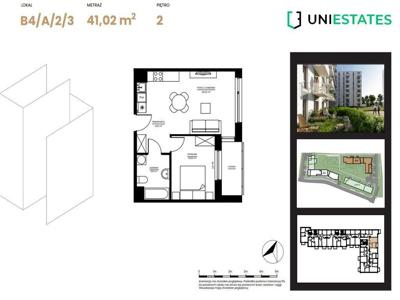 Mieszkanie 2pok. | 41m2 | 2 piętro | loggia | Bk2%
