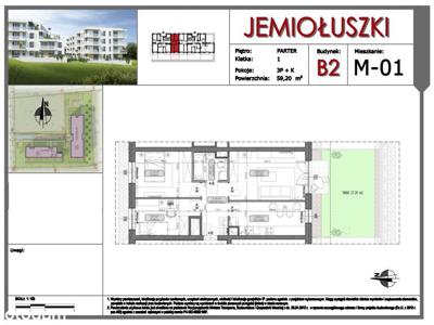 3P + K + Taras (ogród), 59,2 m2, Jemiołuszki