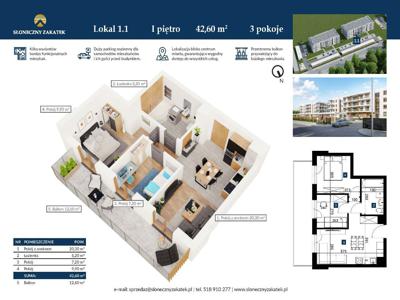 Blok 2 | Apartament 42,6 m² | Centrum | Windy