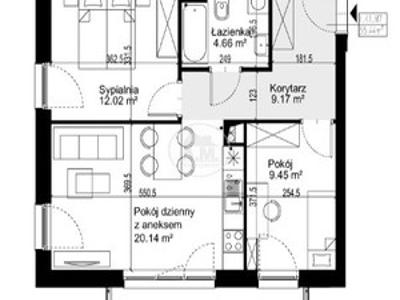 Mieszkanie na sprzedaż, 55 m², Wrocław Krzyki Księże Wielkie